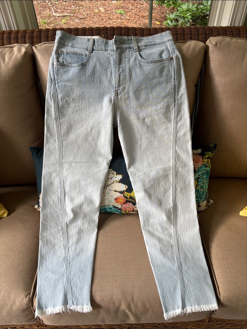 Stella McCartney Light Wash Cropped Jeans Made In Itally Cotton Womens 28